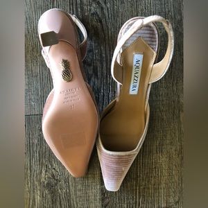 NEW in box. Aquazurra Maia 75 heels in French rose color. SZ 38 EU